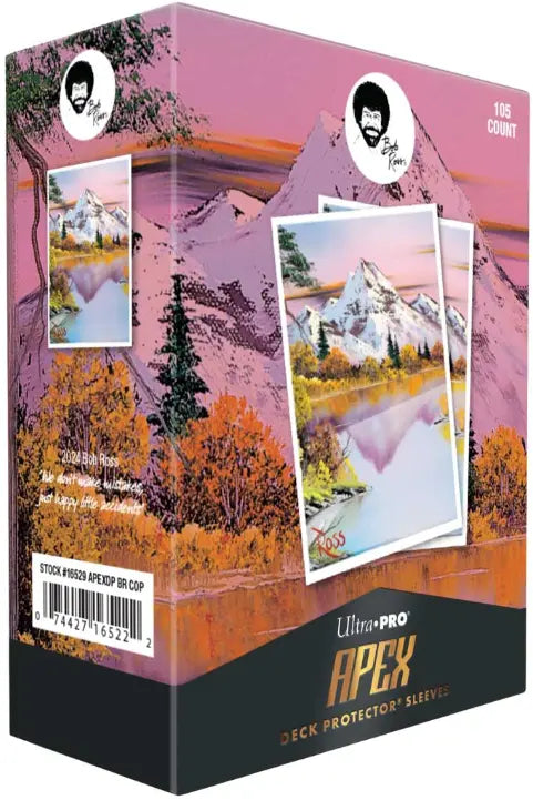Ultra PRO APEX Standard 105 Ct Sleeves - BOB ROSS (Mighty Mountain Lake)