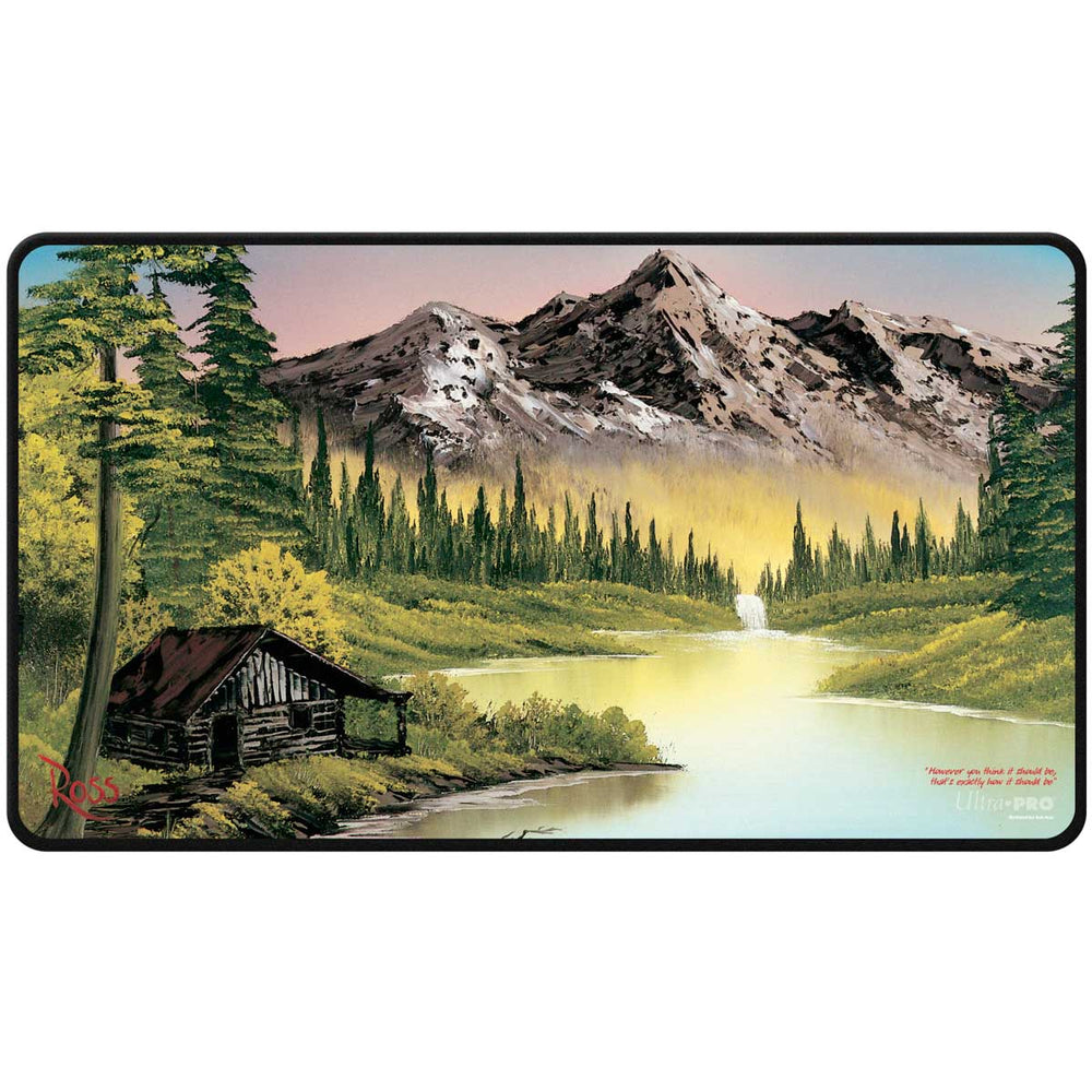 Ultra PRO: Black-Sitiched Playmat - Bob Ross (Mountain Retreat)