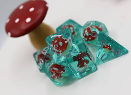 Foam Brain Dice: Power Up Mushroom RPG Dice Set