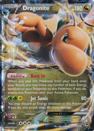 dragonite pokemon card vmax Dragonite EX (74/111) (Jumbo Card) [XY: Furious Fists]