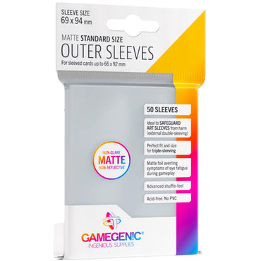 Gamegenic Matte Clear Outer Sleeves