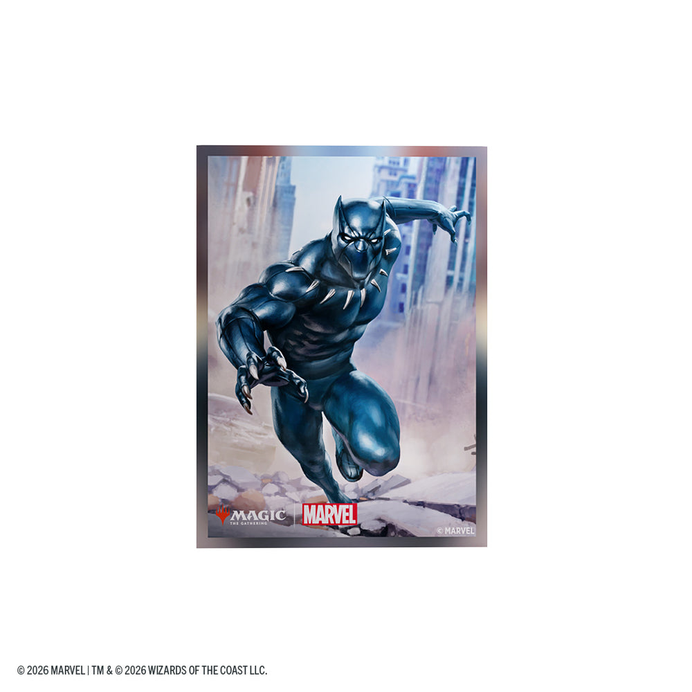 GAMEGENIC: MAGIC THE GATHERING: MSH MARVEL SUPER HEROES: PREMIUM ART SLEEVES: BLACK PANTHER