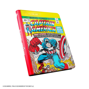GAMEGENIC: MAGIC THE GATHERING: MSH MARVEL SUPER HEROES: 18-POCKET ZIP-UP ALBUM: CAPTAIN AMERICA AND BLACK PANTHER