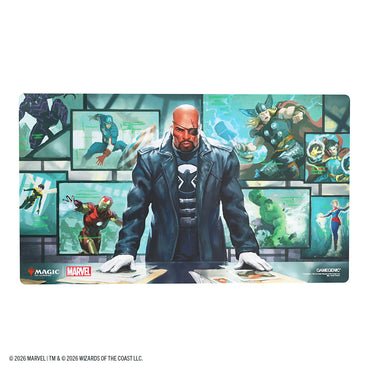 GAMEGENIC: MAGIC THE GATHERING: MSH MARVEL SUPER HEROES: PRIME PLAYMAT: DIRECTOR NICK FURY