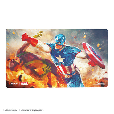 GAMEGENIC: MAGIC THE GATHERING: MSH MARVEL SUPER HEROES: PRIME PLAYMAT: CAPTAIN AMERICA SUPER-SOLDIER