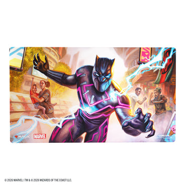 GAMEGENIC: MAGIC THE GATHERING: MSH MARVEL SUPER HEROES: SHINY PLAYMAT: STRIKING BLACK PANTHER