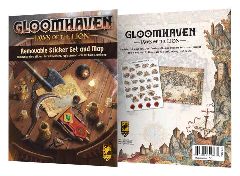 Gloomhaven Jaws of the Lion - Removable Sticker Set