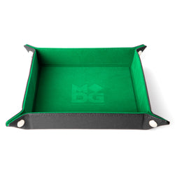 Fanroll Dice Tray - Velvet Folding Tray with Leather Back 10" x 10"