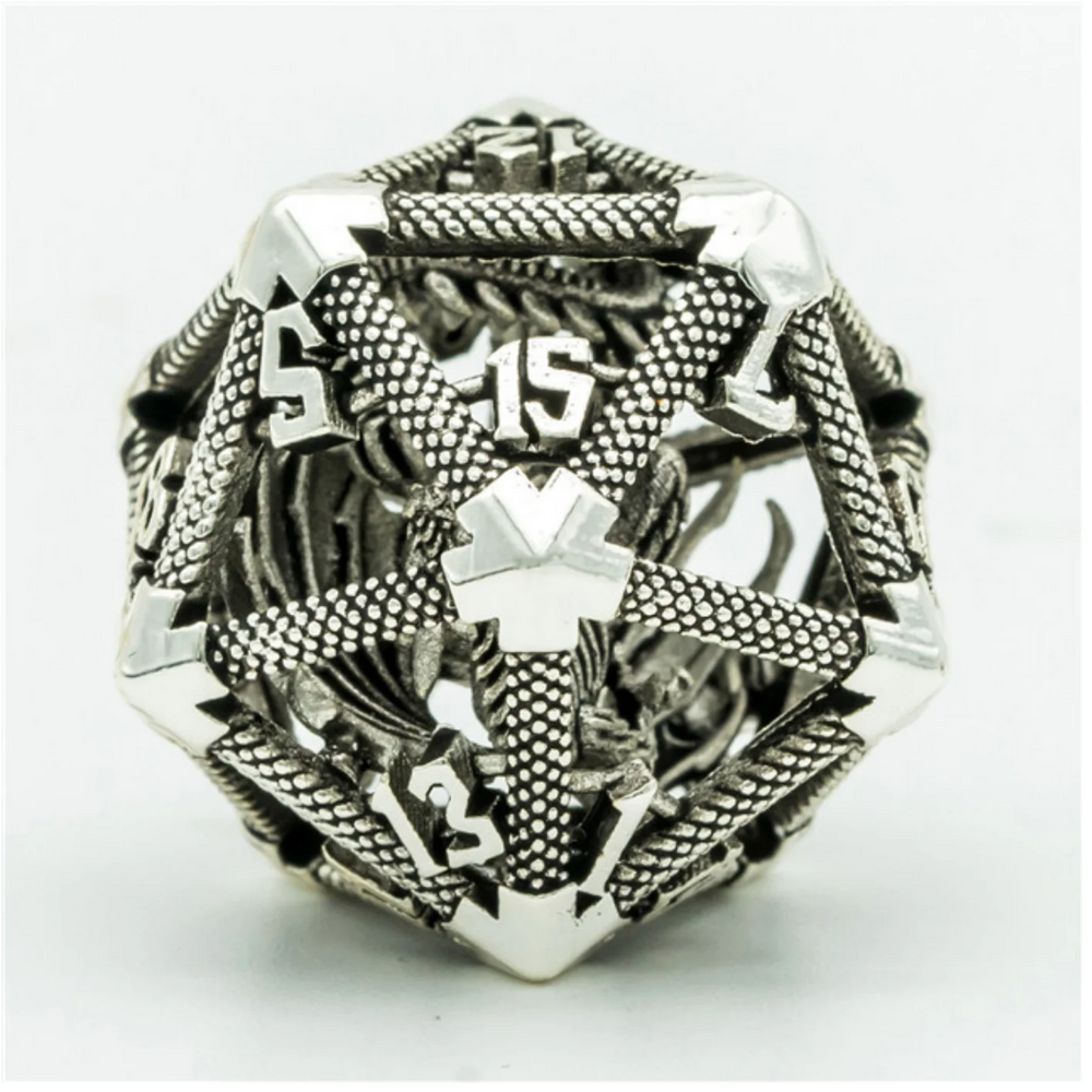 Silver Hollow Dragon Keep D20 by Foam Brain Games