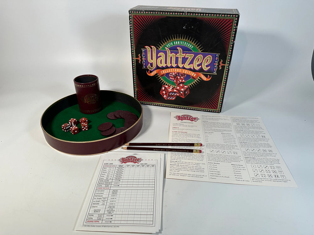 Yahtzee 40th Anniversary (Moderate Box Wear, Components Like New, Including Unused Original Pencil!)