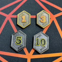 Metal Star Wars Unlimited Damage ([1/3] x2 and [5/10] x2) Token Set x4 by MetalFabTokens