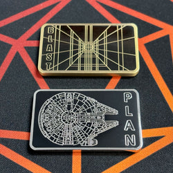 Metal Star Wars Unlimited Twin Suns (Blast token and Plan token) Token Set by MetalFabTokens