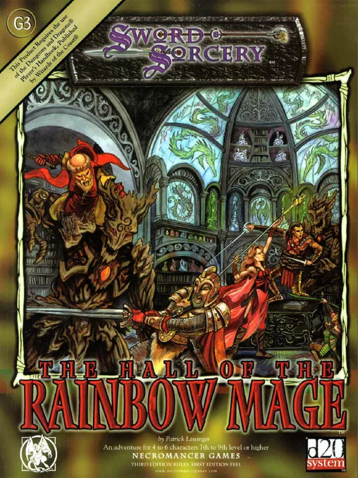 Sword and Sorcery: The Hall of the Rainbow Mage (Severe corner dent on front cover and half of the pages, some water damage and rippling, and slight page discoloration)
