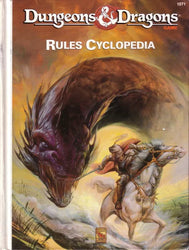 Dungeons & Dragons Rules Cyclopedia (Heavy cover wear, page discoloration, slight page wear, but otherwise decent condition)