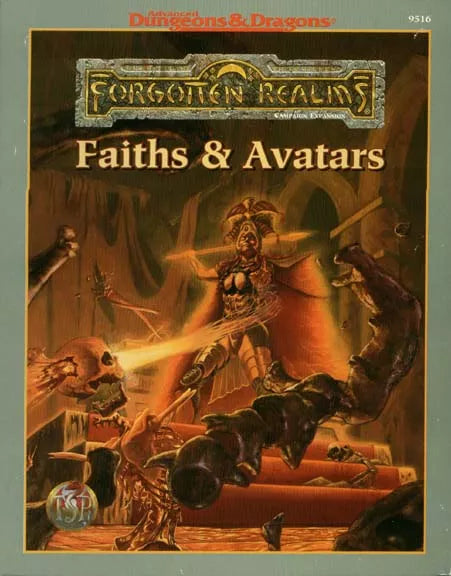 Advanced Dungeons & Dragons: Forgotten Realms - Faiths and Avatars (Moderate cover wear, slight edge wear interior pages like new)