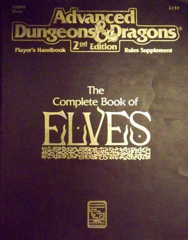 Advanced Dungeons & Dragons: The Completem Book of Elves (Light cover and spine wear, slight discolorations on inner pages)