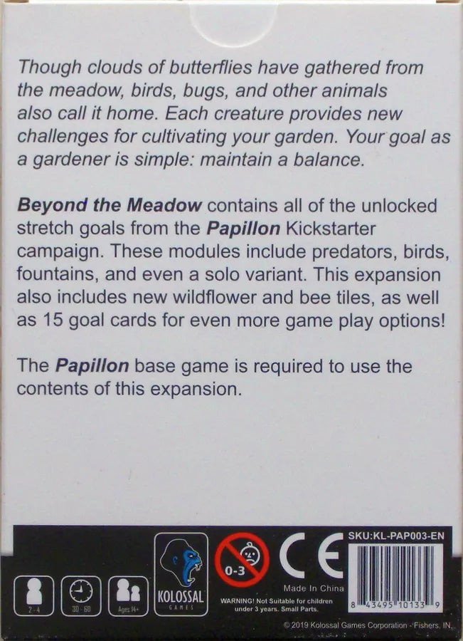 Papillon: Beyond the Meadow expansion (USED, some box wear)