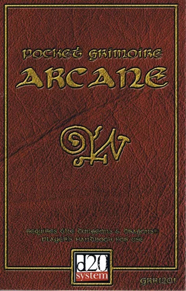 dungeons & Dragons Pocket Grimoire Arcane (slight cover wear, slight page wear, but otherwise good condition)