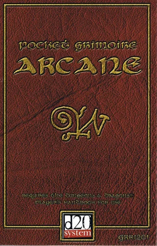 dungeons & Dragons Pocket Grimoire Arcane (slight cover wear, slight page wear, but otherwise good condition)