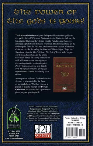 Dungeons & Dragons Pocket Grimoire Divine ( Moderate cover wear, light page wear, but otherwise good condition)
