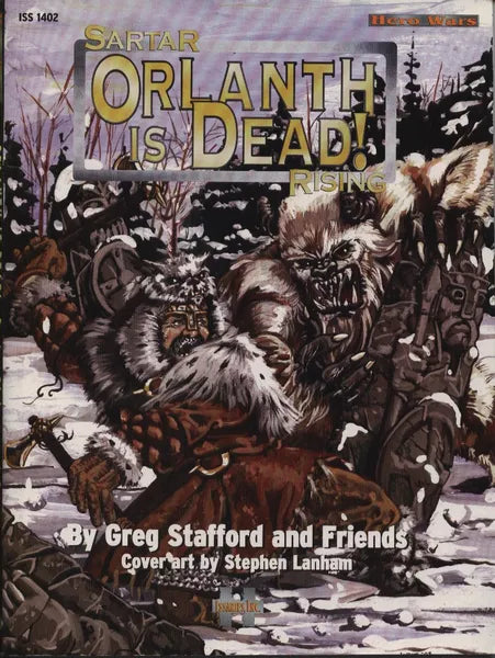 Satar Rising: Orlanth is Dead! (significant cover wear and some grime on front & back cover, pages are in better condition except for the edges)