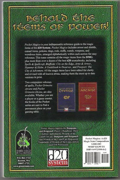 Dungeons & Dragons Pocket Magica (Moderate cover wear, slight page staining but otherwise good condition)