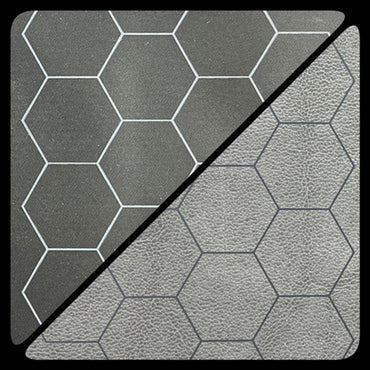 Chessex Reversible Battlemat 1" Black/Grey Hex Pattern (23.5" x 26")