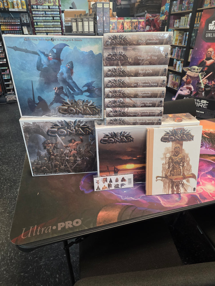 Conan Board Game Kickstarter King Pledge + Unopened Expansions ALL-IN PLEDGE All Items Sealed
