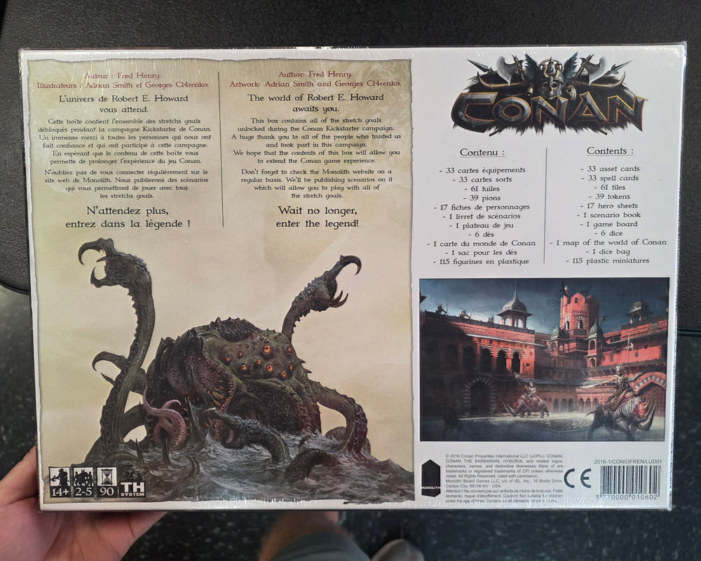 Conan Board Game Kickstarter King Pledge + Unopened Expansions ALL-IN PLEDGE All Items Sealed