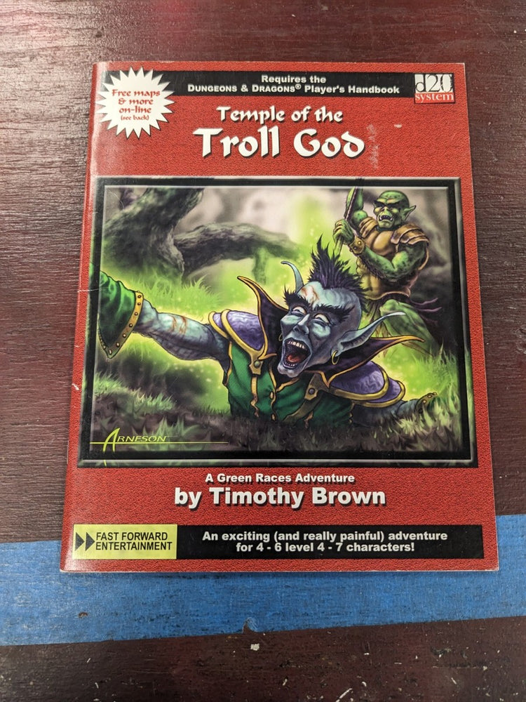 Fast Forward Entertainment's "Temple of the Troll God" (Some marks on the cover sides, as well as some grime, with discoloration on the pages"