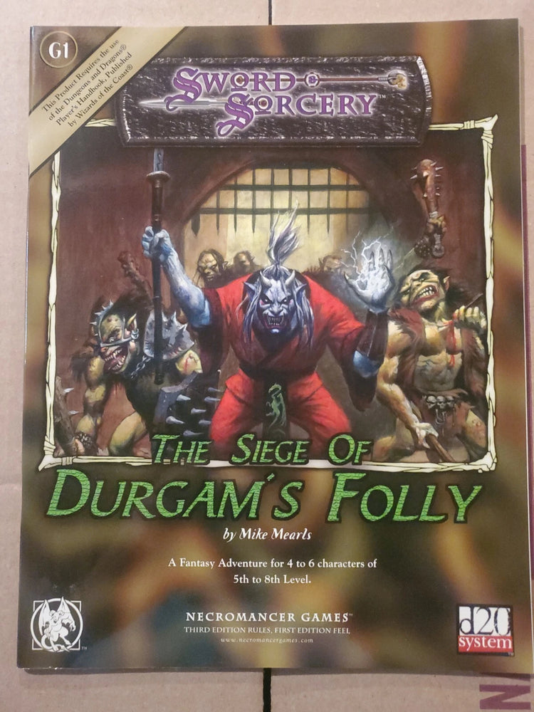 Sword and Sorcery: The Siege of Durgam's Folly (some water damage on the cover, as well as slight denting, some page discoloration)