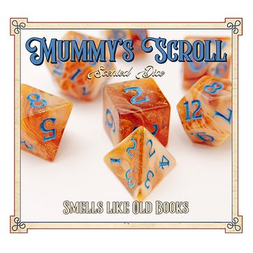 Mummy Scroll Scented Dice by Baron Smelly Bones