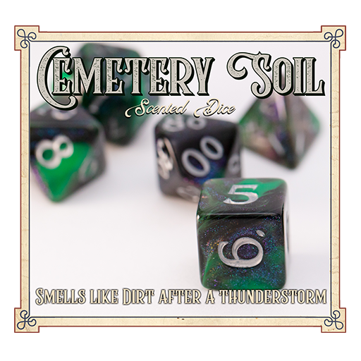 Cemetary Soil Scented Dice by Baron Smelly Bones