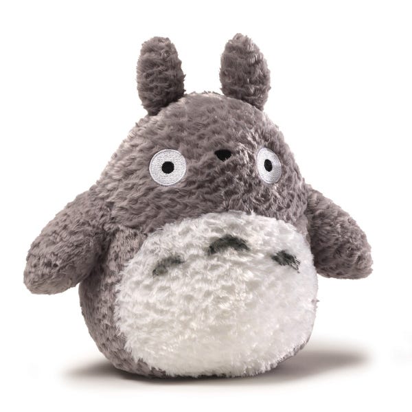 Totoro Grey 9" Fluffy Plush by Sun Arrow
