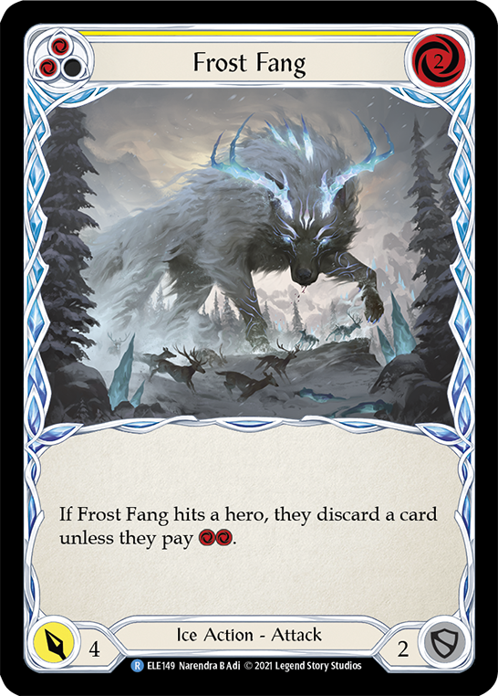 Frost Fang (Yellow) [ELE149] 1st Edition Rainbow Foil