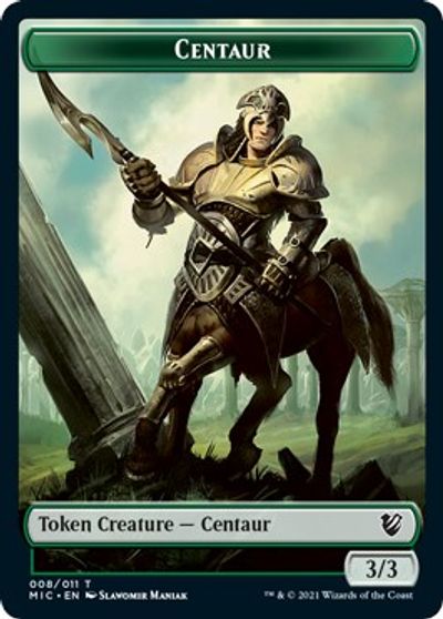 Centaur // Wolf Double-Sided Token [Innistrad: Midnight Hunt Commander Tokens]