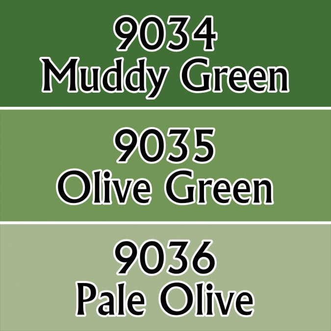 Master Series Paints Triads Olive Greens