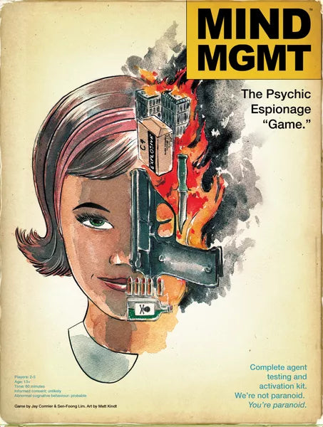 Mind MGMT The Psychic Espionage Game Kickstarter W/ Wooden Token Upgrades