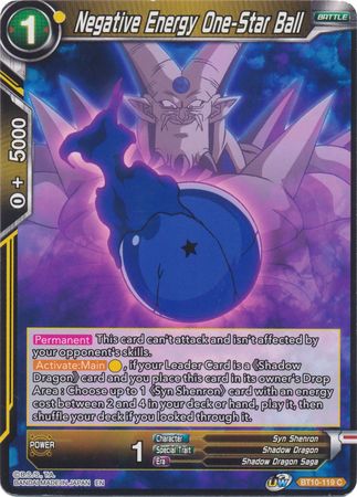 Negative Energy One-Star Ball (BT10-119) [Rise of the Unison Warrior]