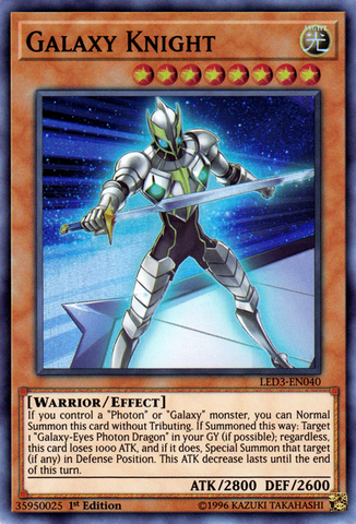 Galaxy Knight [LED3-EN040] Super Rare