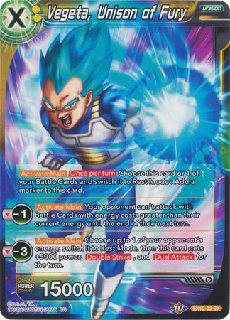 Vegeta, Unison of Fury (EX12-02) [Universe 11 Unison]