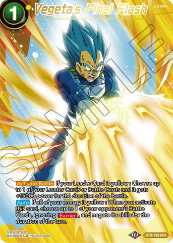 Vegeta's Final Flash (BT9-133) [Theme Selection: History of Vegeta]