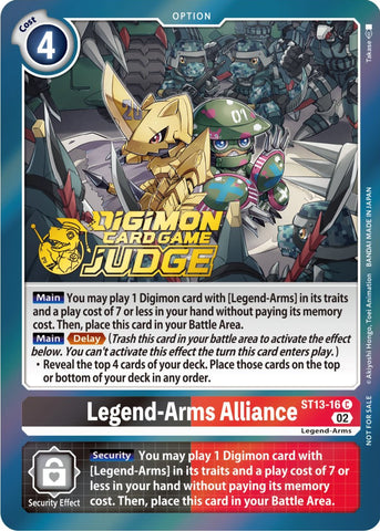 Legend-Arms Alliance [ST13-16] (Judge Pack 3) [Starter Deck: Ragnaloardmon Promos]