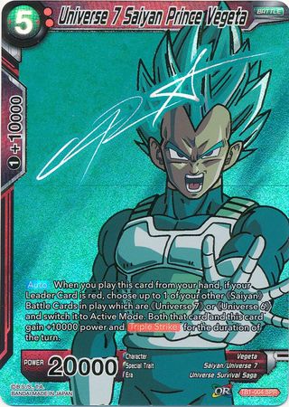 Universe 7 Saiyan Prince Vegeta (SPR) (TB1-004) [The Tournament of Power]