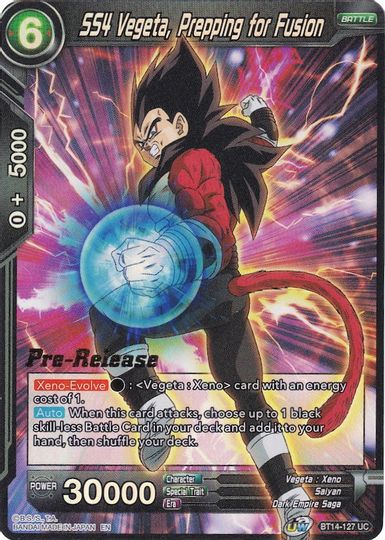 SS4 Vegeta, Prepping for Fusion (BT14-127) [Cross Spirits Prerelease Promos]