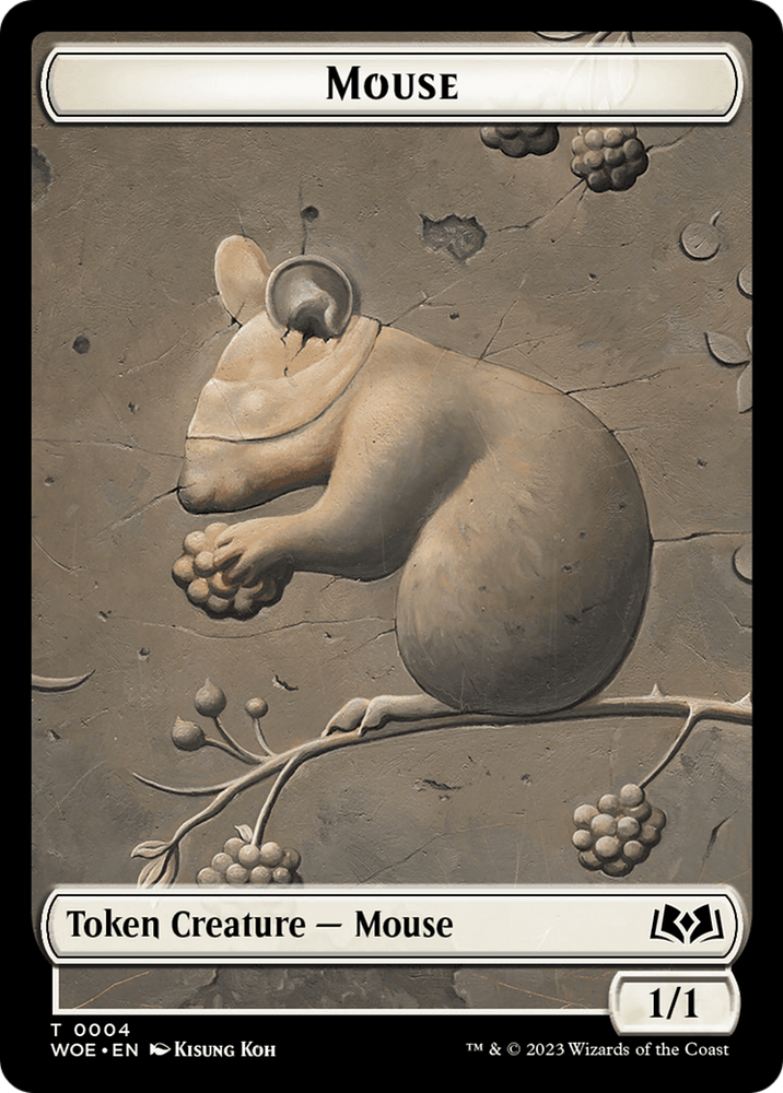 Mouse // Food (0011) Double-Sided Token [Wilds of Eldraine Tokens]