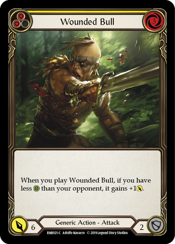 Wounded Bull (Yellow) [RNR021-C] (Rhinar Hero Deck)  1st Edition Normal
