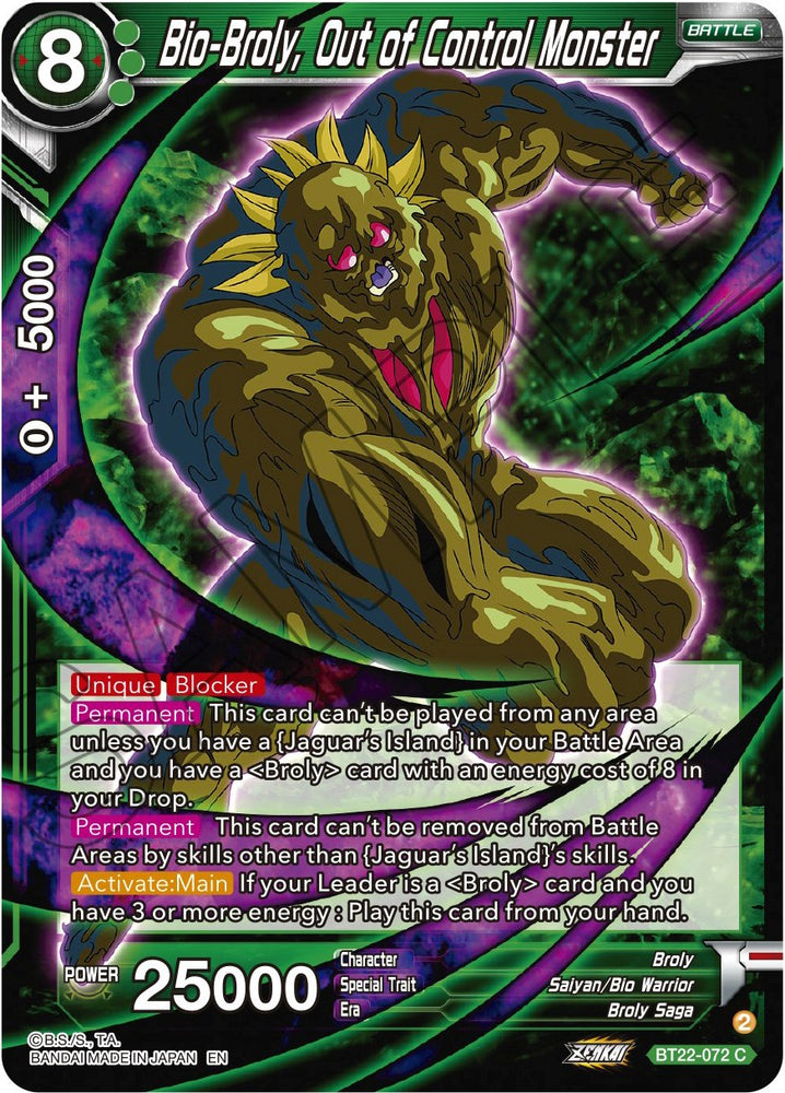 Bio-Broly, Out of Control Monster (BT22-072) [Critical Blow]