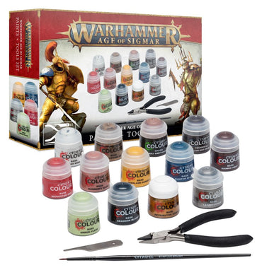 Warhammer Age of Sigmar Paints + Tool Set