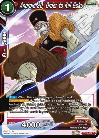 Android 20, Order to Kill Goku (BT23-032) [Perfect Combination]